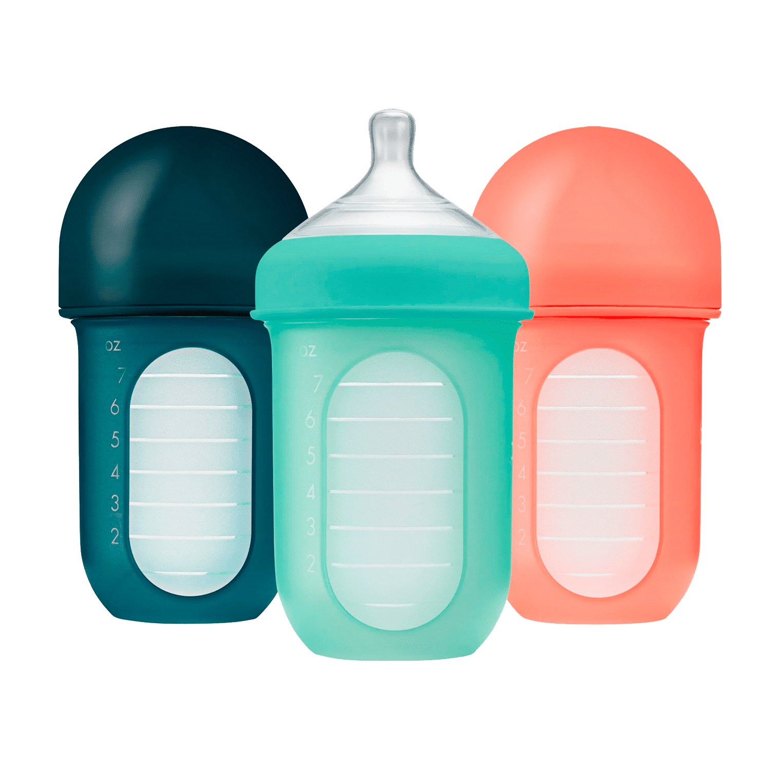 Boon NURSH Reusable Silicone Pouch Bottles – 8oz – Mint (3pk)