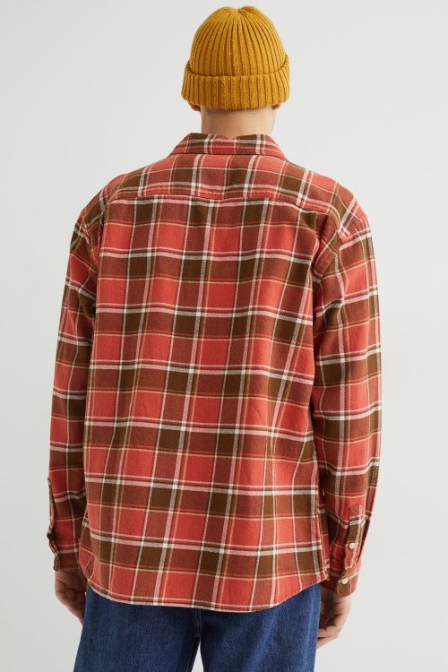 Relaxed Fit Plaid Flannel Shirt