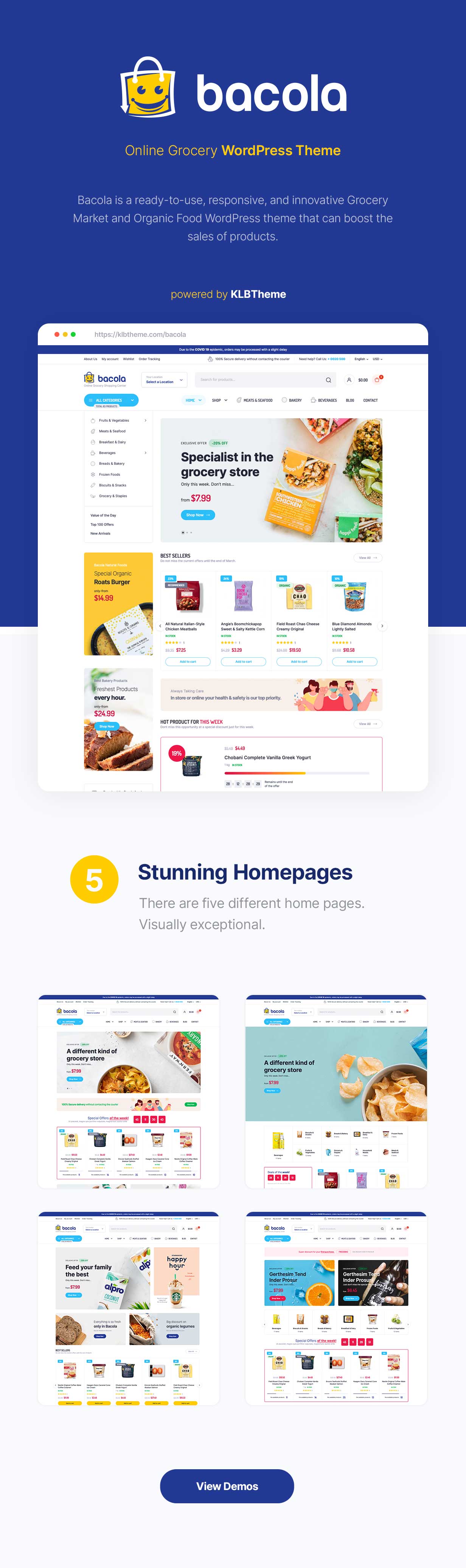 Bacola - Grocery Store and Food eCommerce Theme - 1
