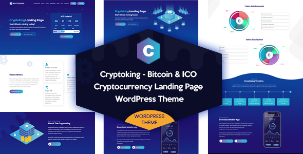 Cryptoking – Bitcoin & ICO Landing Page Theme