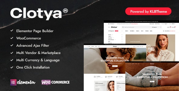 Clotya – Fashion Store eCommerce Theme