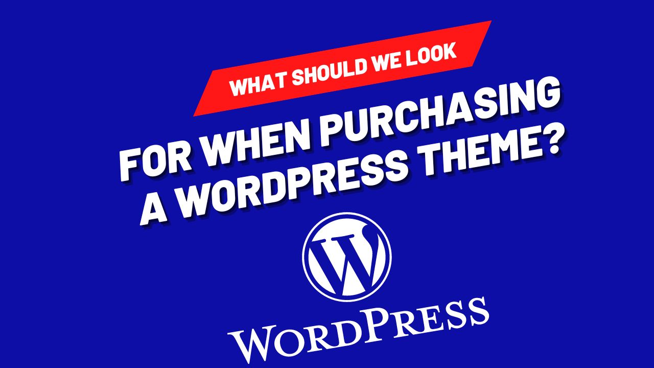 What Should We Look For When Purchasing a WordPress Theme?